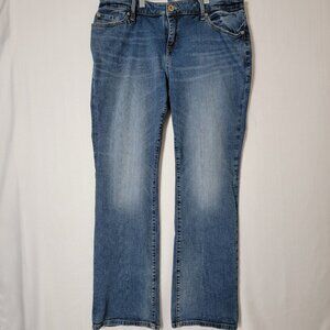 Torrid Womens Boyfriend Jeans First At Fit Size 16R Distressed Denim Blue